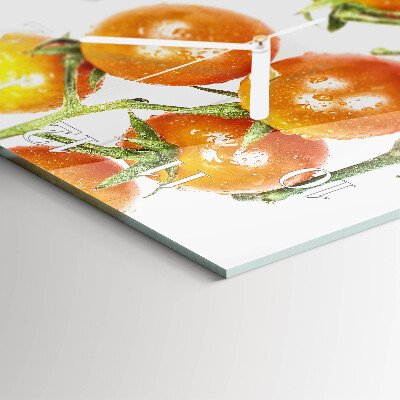 Wanduhr quadratisch Tomaten