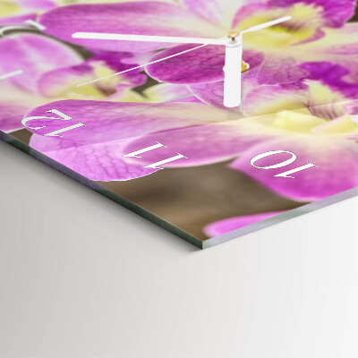Wanduhr quadratisch Blumen