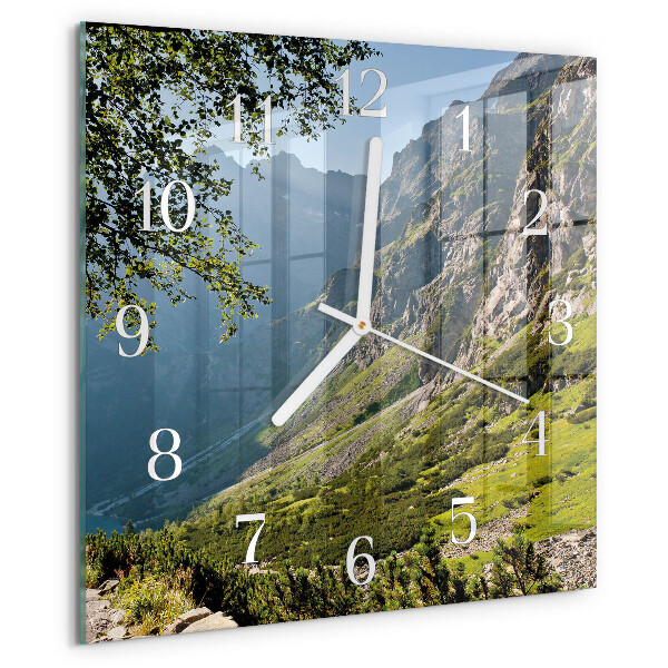 Wanduhr quadratisch Gebirge