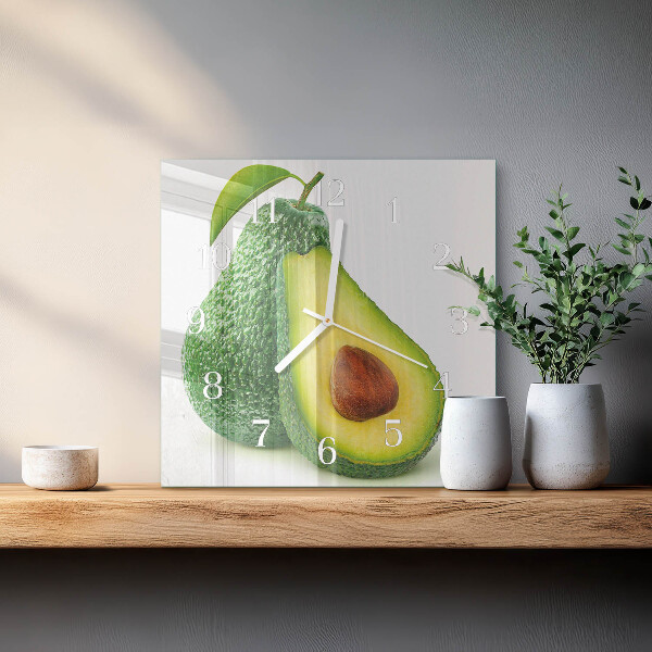 Wanduhr quadratisch Avocado