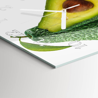 Wanduhr quadratisch Avocado