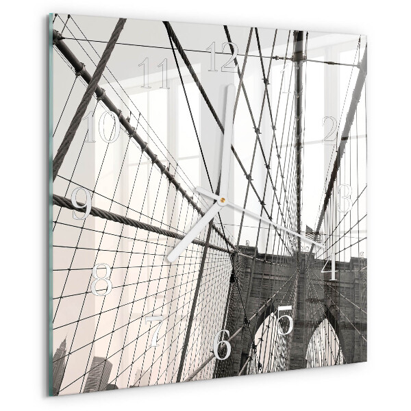 Wanduhr quadratisch Brooklyn Bridge