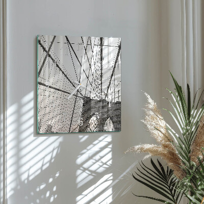Wanduhr quadratisch Brooklyn Bridge