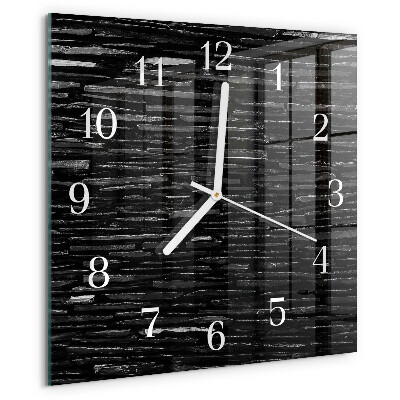 Wanduhr quadratisch Steine