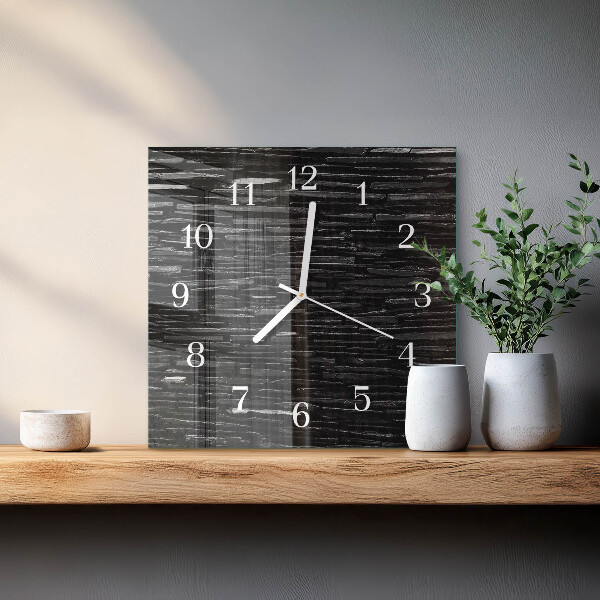 Wanduhr quadratisch Steine