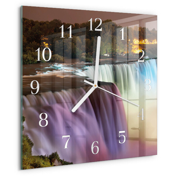 Wanduhr quadratisch Wasserfall