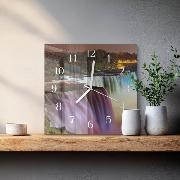 Wanduhr quadratisch Wasserfall
