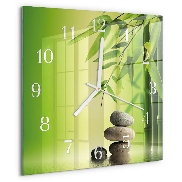 Wanduhr quadratisch Steine