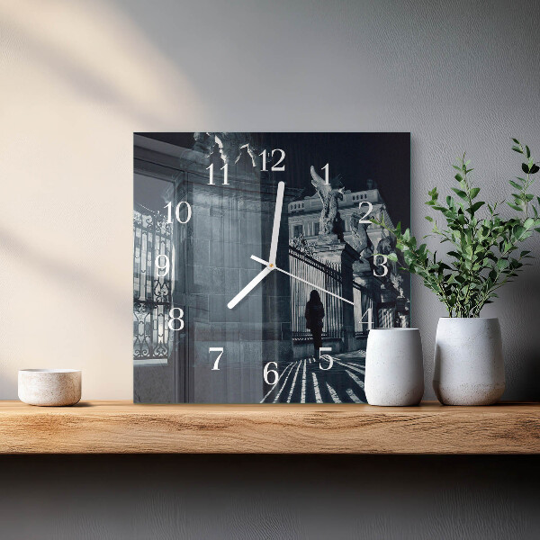 Wanduhr quadratisch Hradschin