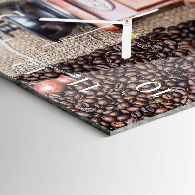 Wanduhr quadratisch Kaffeemühle