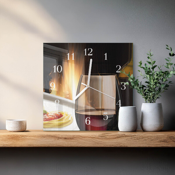 Wanduhr quadratisch Spaghetti