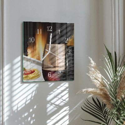 Wanduhr quadratisch Spaghetti
