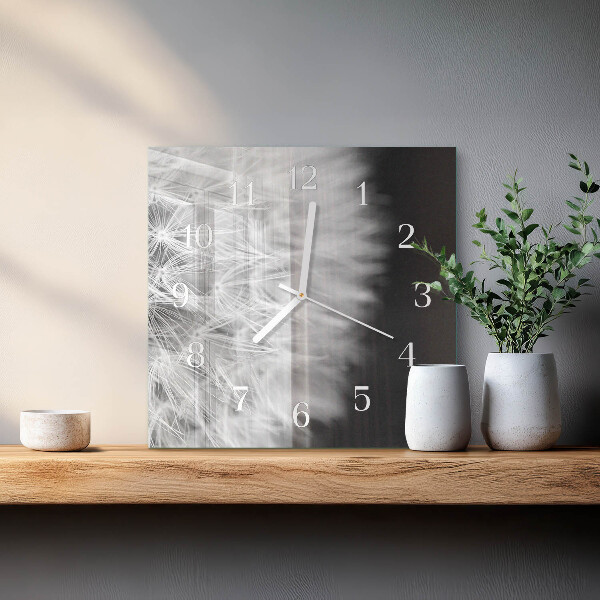 Wanduhr quadratisch Löwenzahn