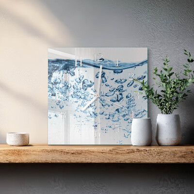 Wanduhr quadratisch Wasser