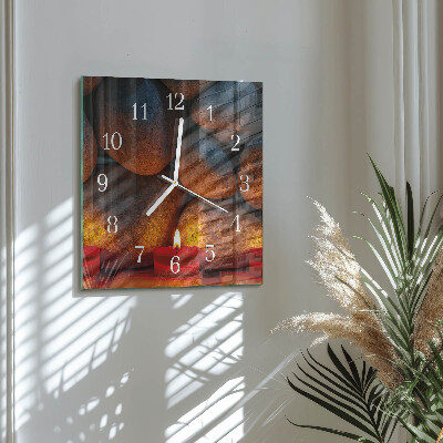 Wanduhr quadratisch Steine