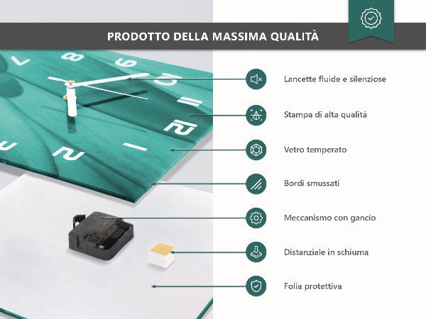 Wanduhr quadratisch Basilika