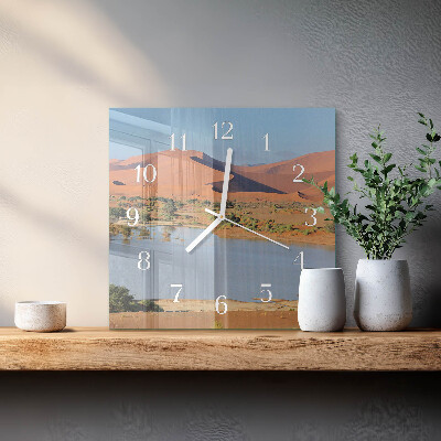 Wanduhr quadratisch Wüste