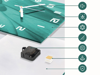 Wanduhr quadratisch Horizont