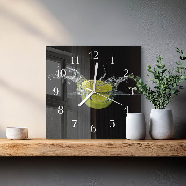 Wanduhr quadratisch Zitronensäure