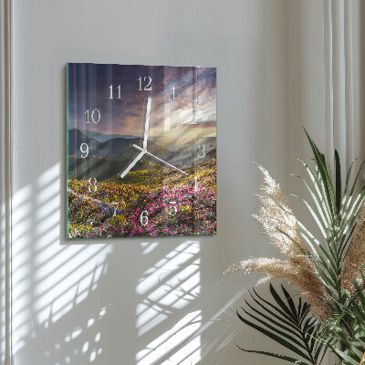 Wanduhr quadratisch Landschaft