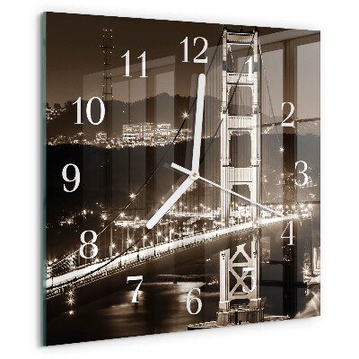 Wanduhr quadratisch Brücke