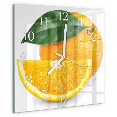 Wanduhr quadratisch Orangen