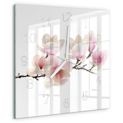Wanduhr quadratisch Magnolie