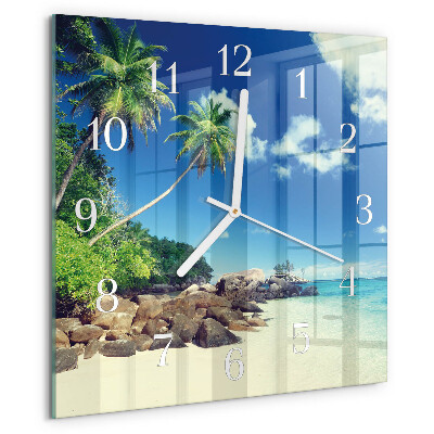 Wanduhr quadratisch Palm Beach