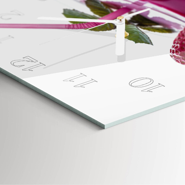 Wanduhr quadratisch Cocktail