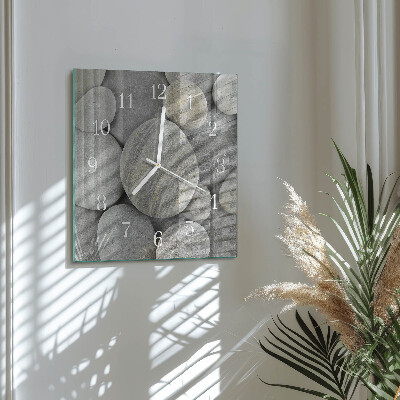 Wanduhr quadratisch Steine