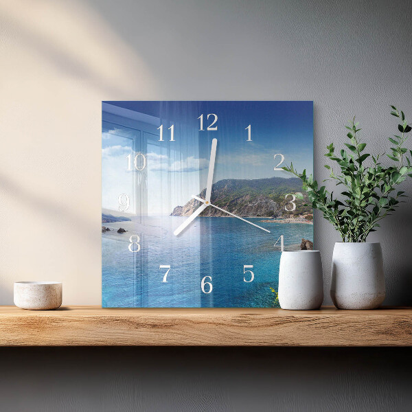 Wanduhr quadratisch Bucht