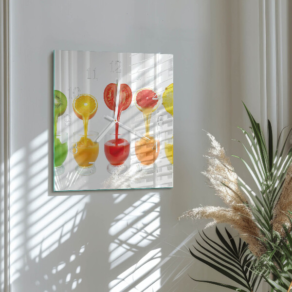 Wanduhr quadratisch Saft