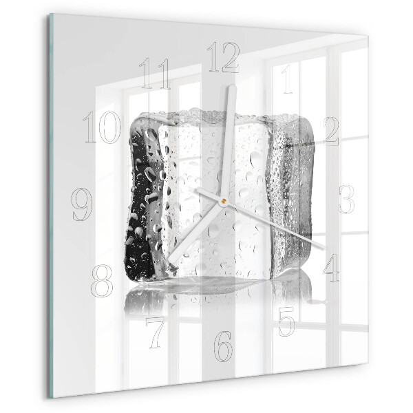 Wanduhr quadratisch Eis
