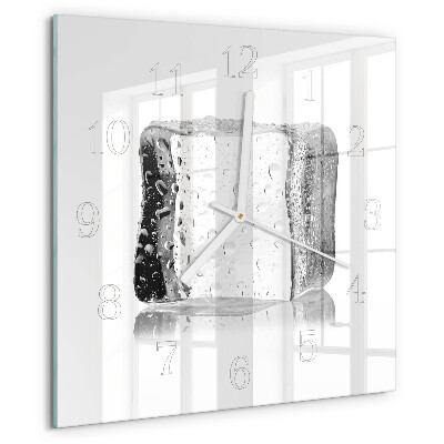 Wanduhr quadratisch Eis