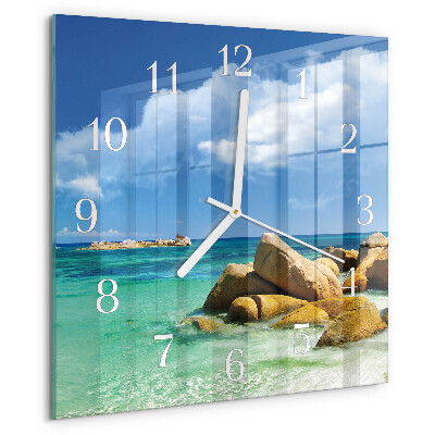 Wanduhr quadratisch Meer