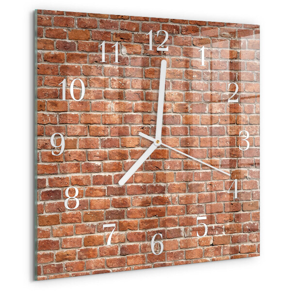Wanduhr quadratisch Ziegel