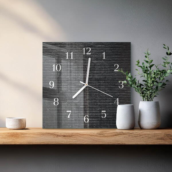 Wanduhr quadratisch Klinker