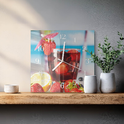 Wanduhr quadratisch Trinken