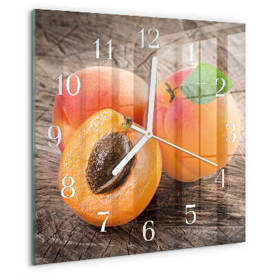 Wanduhr quadratisch Aprikosen