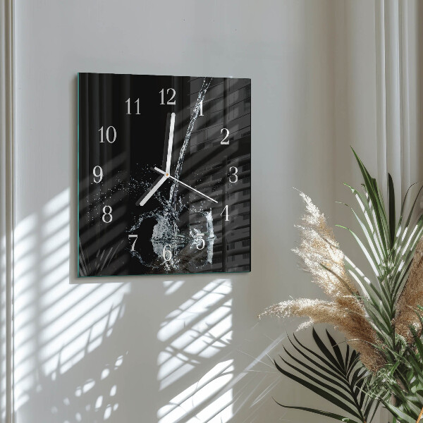 Wanduhr quadratisch Wasser
