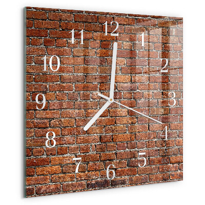Wanduhr quadratisch Ziegel