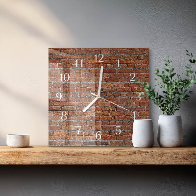 Wanduhr quadratisch Ziegel