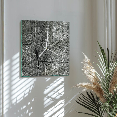 Wanduhr quadratisch Naturstein