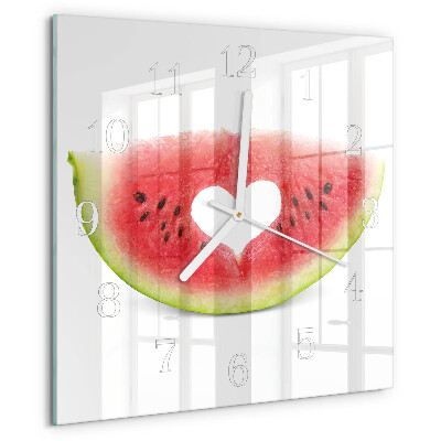 Wanduhr quadratisch Wassermelone