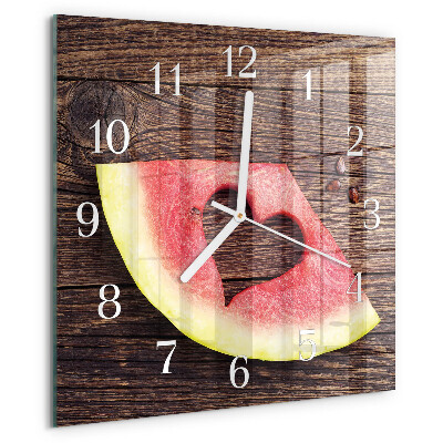 Wanduhr quadratisch Wassermelone