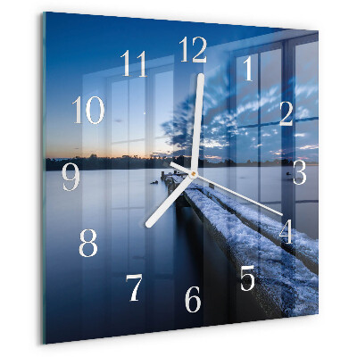 Wanduhr quadratisch Landschaft