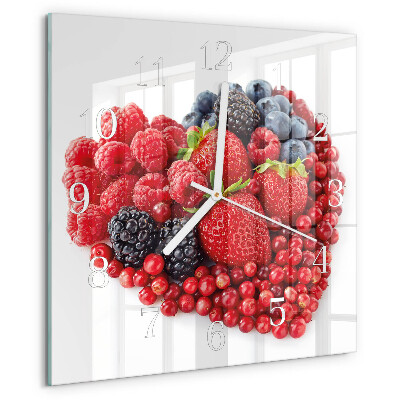 Wanduhr quadratisch Obst