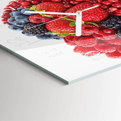 Wanduhr quadratisch Obst