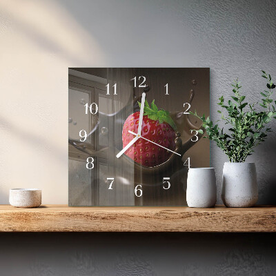 Wanduhr quadratisch Schokolade