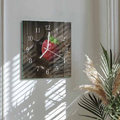 Wanduhr quadratisch Schokolade